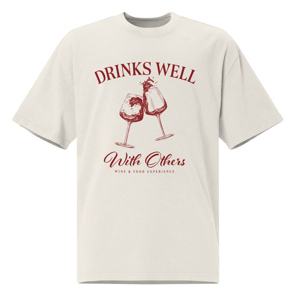 Drinks Well With Others Oversized Vintage Tee