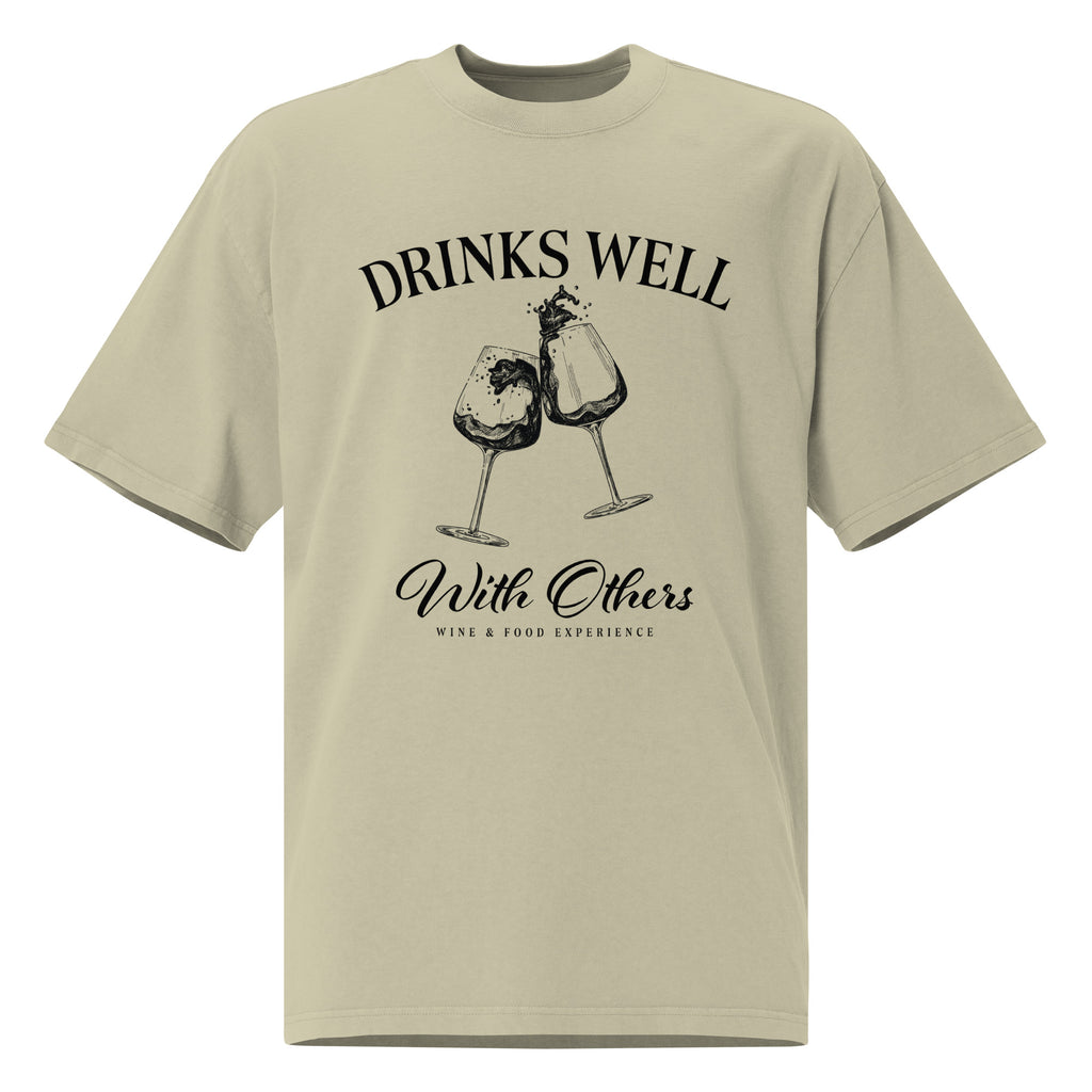 Drinks Well With Others Oversized Vintage Tee