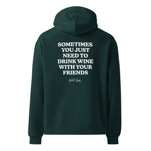 Wine Glasses Oversized Hoodie