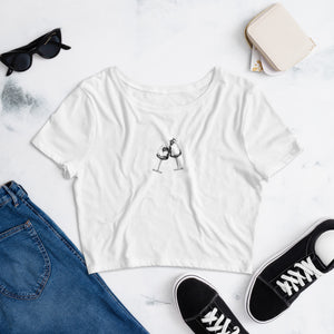 Wine Glasses Crop Tee